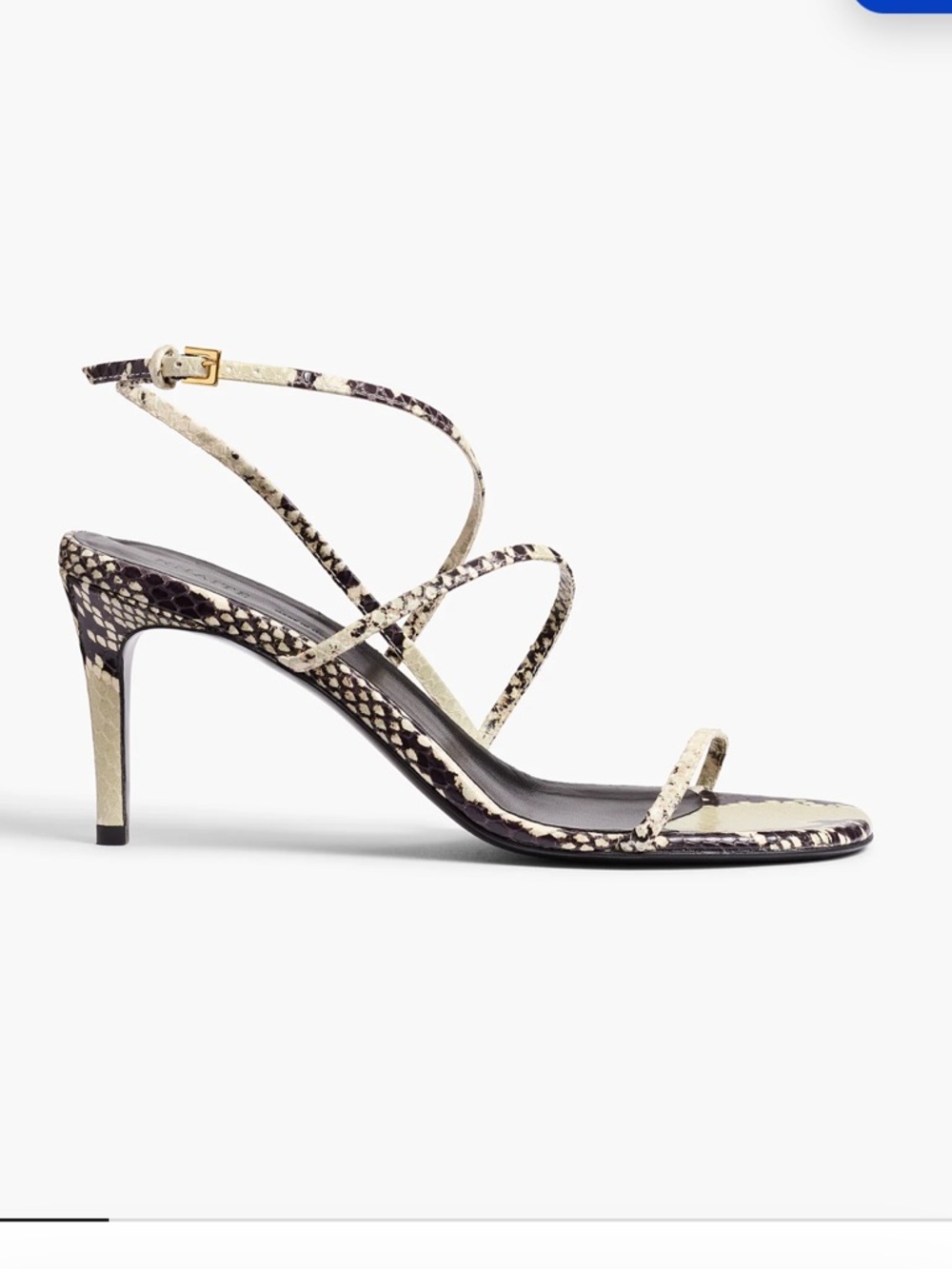 Khaite Loop Python-Embossed Leather Sandal
